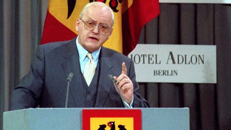 Bundespräsident Roman Herzog bei seiner Ruckrede im April 1997.