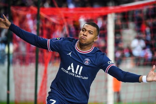 Traf beim Messi-Debüt für Paris Saint-Germain gegen Stade Reims doppelt: Kylian Mbappé.