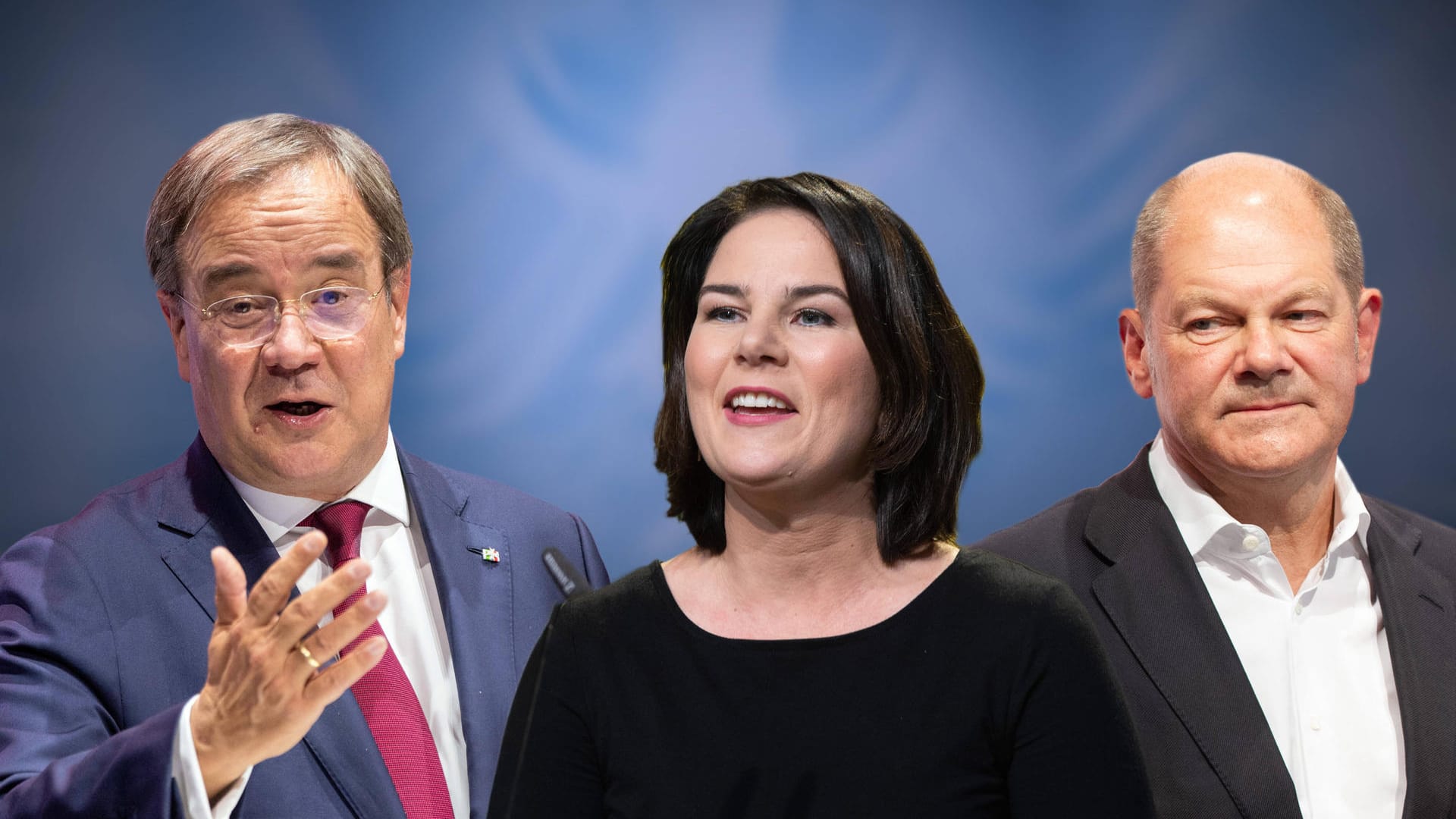 Armin Laschet, Annalena Baerbock und Olaf Scholz: Die Kanzlerkandidaten sind alle verheiratet.