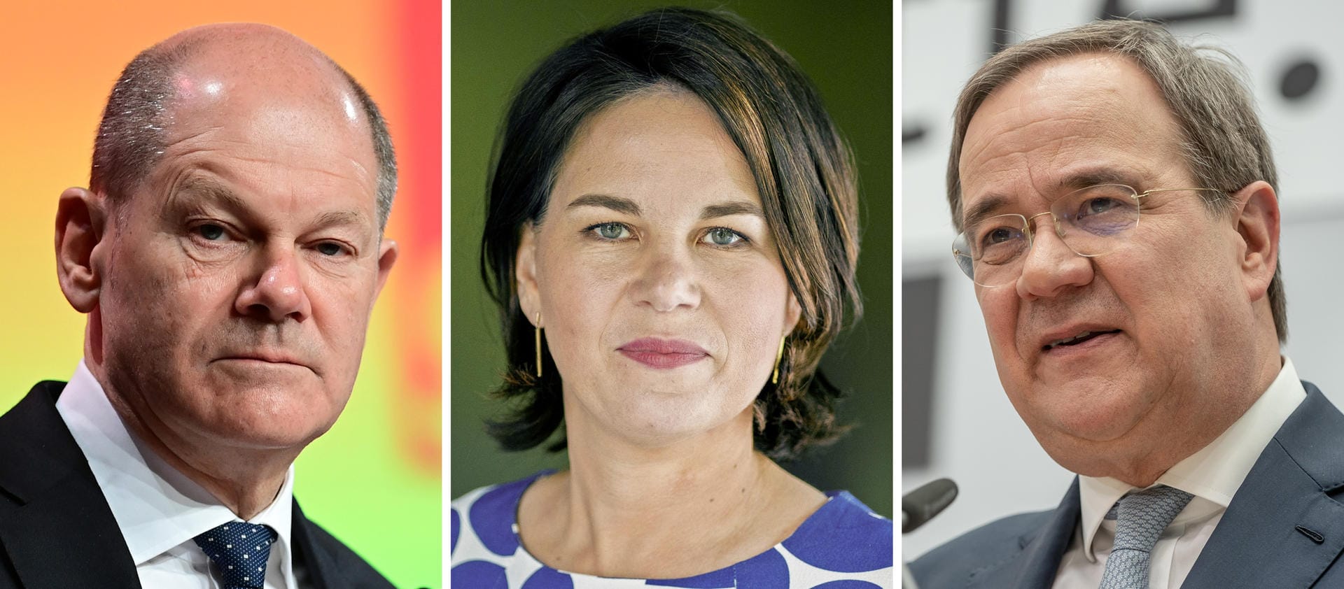 Diese Gesichter sind bekannt. Doch wer steht an der Seite der Kanzlerkandidaten? Es sind Susanne Laschet, Britta Ernst und Daniel Holefleisch.