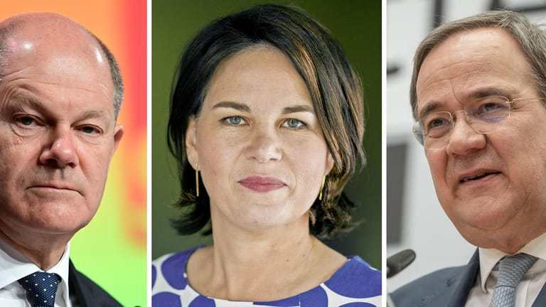 Diese Gesichter sind bekannt. Doch wer steht an der Seite der Kanzlerkandidaten? Es sind Susanne Laschet, Britta Ernst und Daniel Holefleisch.
