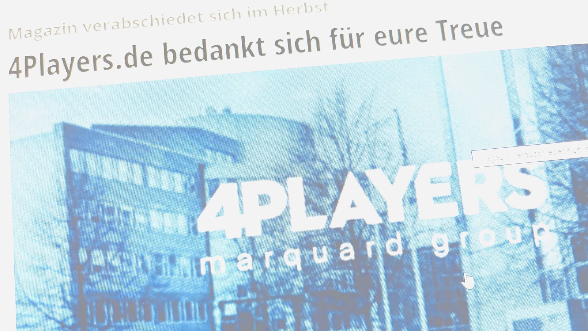"4Players" nimmt Abschied von seinen Fans: Beliebtes Videospiel-Magazon wird zum Herbst eingestellt. "4Players" nimmt Abschied von seinen Fans: Beliebtes Videospiel-Magazon wird zum Herbst eingestellt.