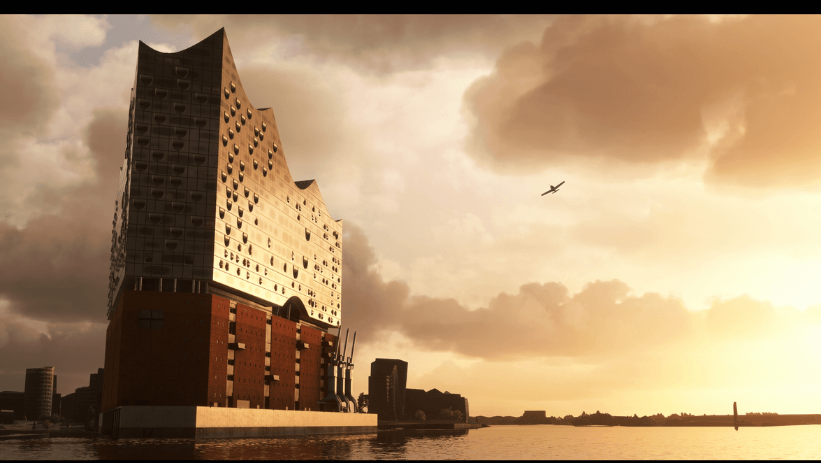 Die Elbphilharmonie in Hamburg: Mit dem World Update wurden viele Sehenswürdigen in Deutschland neu modelliert.