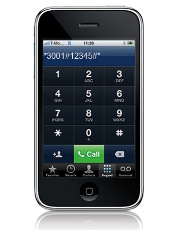 Durch Eingabe von *3001#12345#* (anschließend Anruftaste drücken) gelangen iPhone-Nutzer in den so genannten "Feldtest-Modus". In diesem Menü können Sie unzählige Informationen einsehen, die normalerweise dem Provider vorbehalten sind (