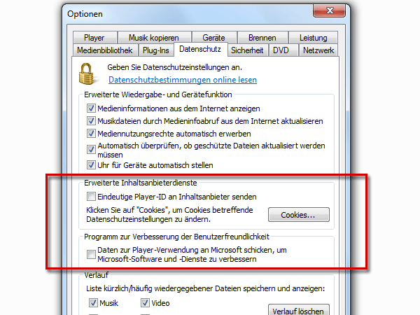 Windows Media Player 12 (Screenshot: t-online.de)