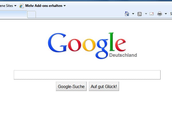 Google: Neues Logo, neues Layout. (Screenshot: t-online.de)