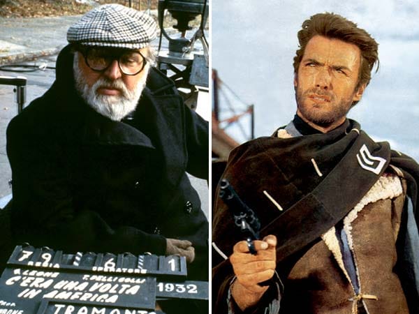 Sergio Leone (li.) und Clint Eastwood (