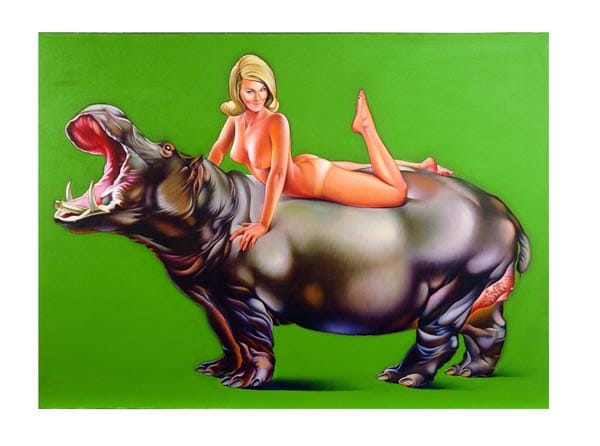 Mel-Ramos-Bild "Hippopotamus", 1967, Öl auf Leinwand (Bild: Ludwig Forum für Internationale Kunst, Aachen © VG-Bildkunst, Bonn 2010)