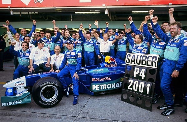 Sternstunde: 2001 gelingt Sauber sensationell der vierte Platz in der Konstrukteurs-WM.