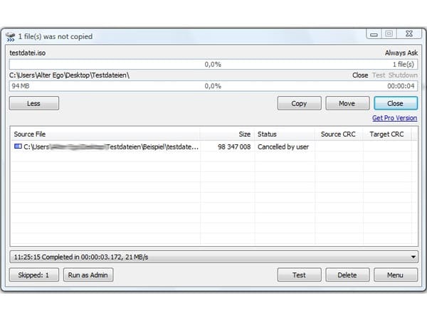 Windows-Explorer: Schneller kopieren mit Teracopy. (Screenshot: t-online.de)