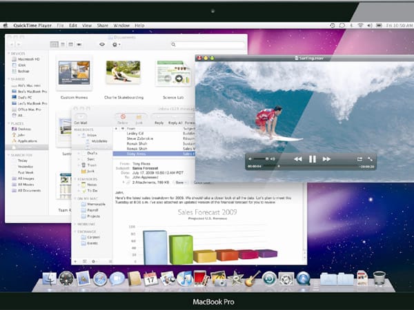 Mac OS X Desktop. (