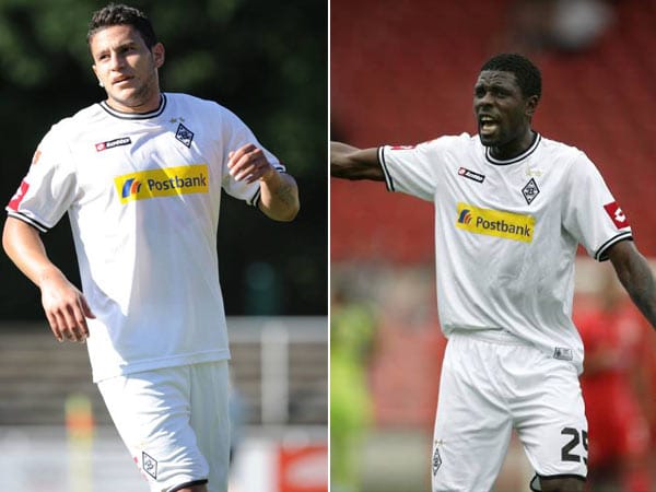 Raul Bobadilla (li.) und Mohamadou Idrissou sind bei Borussia Mönchengladbach fürs Toreschießen zuständig. Doch wohl nur einer der beiden darf von Beginn an ran. Bobadilla war lange verletzt, Idrissou schoss in der Vorbereitung Tore am Fließband. Der Kameruner dürfte die besseren Karten haben. (Fotos: imago, Kombo: t-online.de) Raul Bobadilla (li.) und Mohamadou Idrissou sind bei Borussia Mönchengladbach fürs Toreschießen zuständig. Doch wohl nur einer der beiden darf von Beginn an ran. Bobadilla war lange verletzt, Idrissou schoss in der Vorbereitung Tore am Fließband. Der Kameruner dürfte die besseren Karten haben. (Fotos: imago, Kombo: t-online.de)