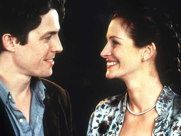 Julia Roberts und Hugh Grant in der Komödie "Notting Hill" von 1999. (