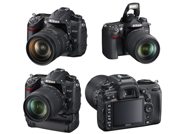 Nikons neuen D7000 tritt die Nachfolge der D90 an. Die Kamera zeichnet mit ihrem 16,2 Megapixel Bildsensor auch Filmsequenzen in Full-HD-Qualität (1.080p) auf. Dabei läuft der Autofokus kontinuierlich mit und stellt während der gesamten Filmaufzeichnung auf das Motiv scharf. (Montage: t-online.de