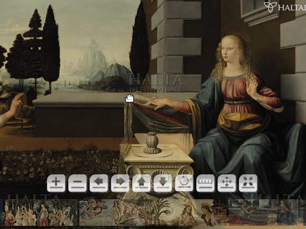 Zwischen 1472 und 1475 malte Leonardo da Vinci diesen Bild mit dem Namen "Annunciation" (Screenshot: t-online.de)