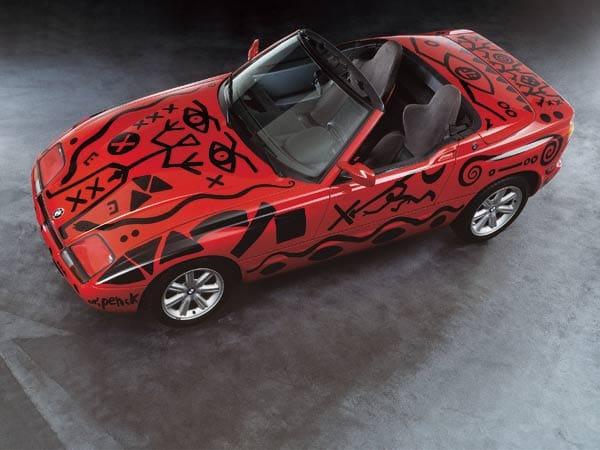 Wie eine Art Höhlenmalerei auf einem Roadster: BMW Z1 von A.R. Penck, 1991. (