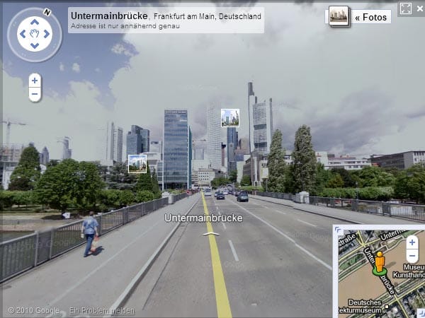 Frankfurt: Die Skyline von der Untermainbrücke aus gesehen (