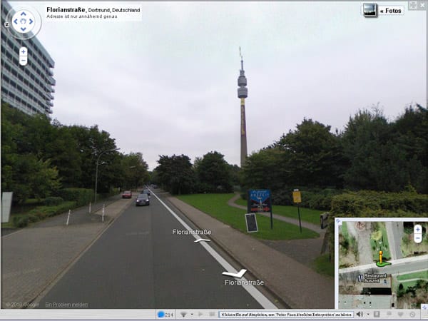 Der Dortmunder Fernsehturm im Westfalenpark. (Screenshot: t-online.de)