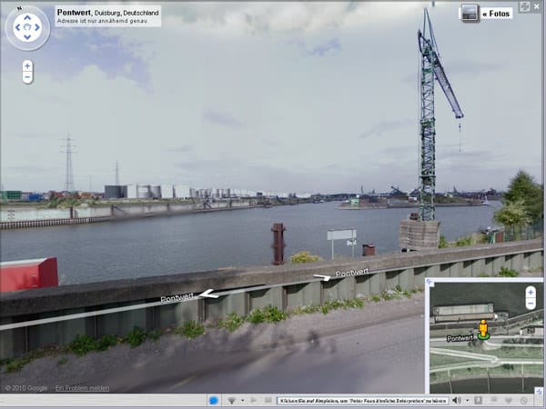 Die Duisburger Ruhrorter Häfen an Rhein und Ruhr sind der größte Binnenhafen Europas. (Screenshot: t-online.de)
