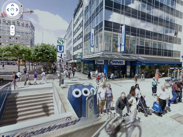Die Konstablerwache in der Frankfurter Innenstadt mit Blick auf die Zeil, der umsatzstärksten Einkaufsstraße in Deutschland. (Screenshot: t-online.de)
