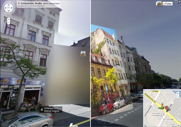 Google Street View: Verpixelung umgangen. (
