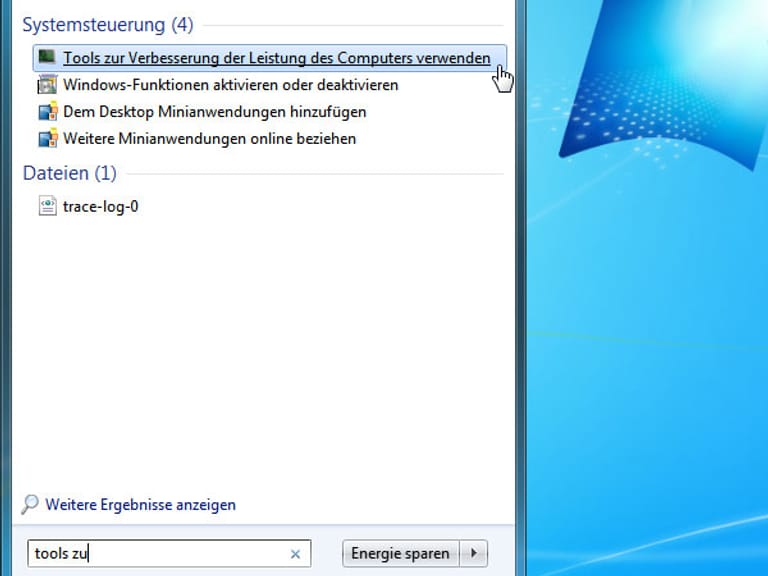 Systemdiagnose von Windows 7 nutzen. (Screenshot: t-online.de)