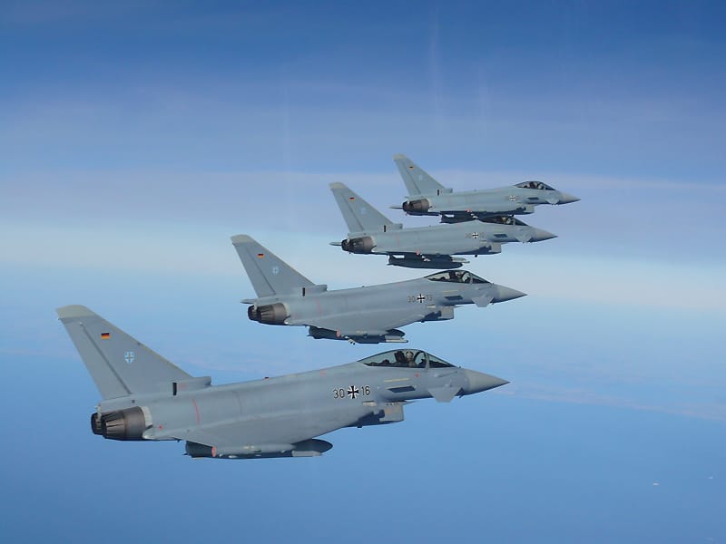 Eurofighter in Formation. Eurofighter in Formation.