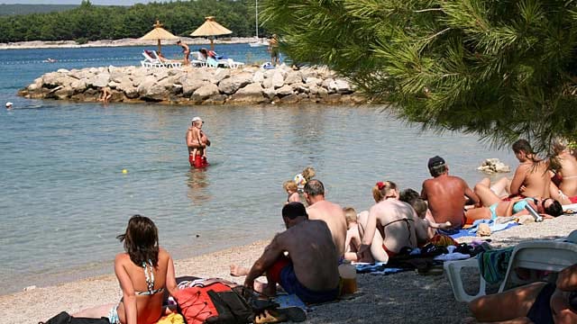 Tolle Strände und doch so nah: Punat auf der kroatischen Insel Krk.