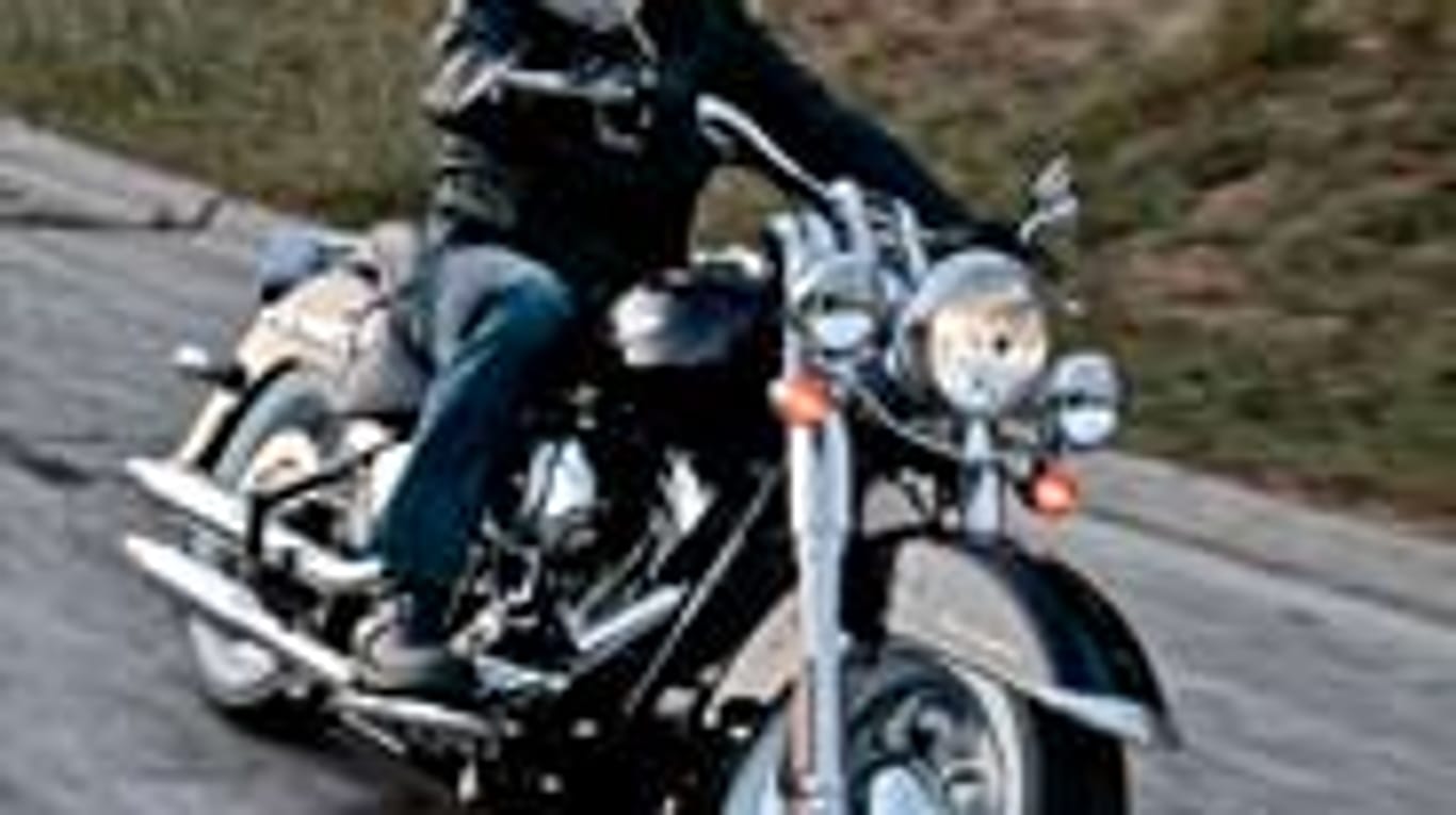 Die Harley Davidson Softail Deluxe.