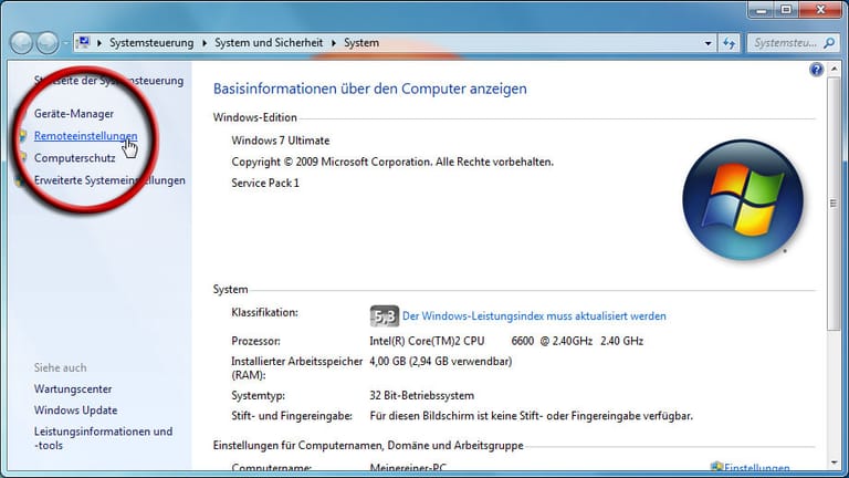 Netzwerkzugriff in Windows 7 deaktivieren