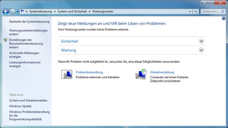 Virenschutz und Firewall in Windows 7 überwachen