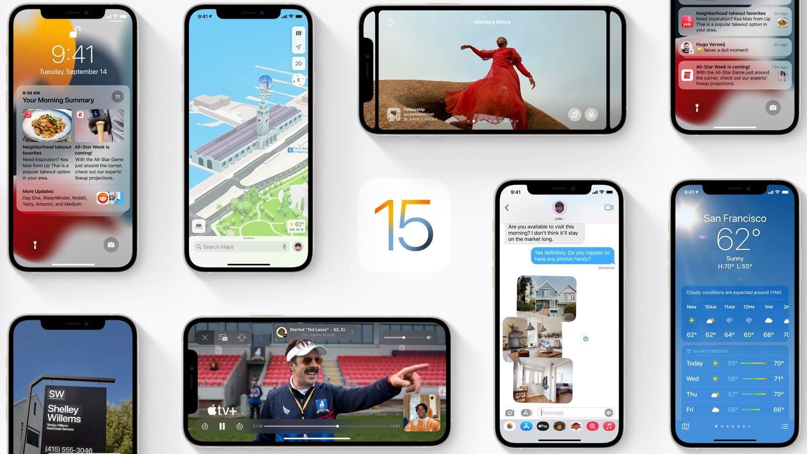 iOS 15 ist jetzt für alle Geräte ab dem iPhone 6s verfügbar – und ist vollgepackt mit neuen Funktionen.