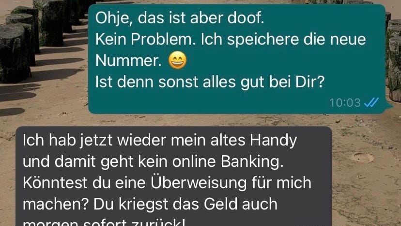 Enkeltrick 2.0: Betrug per WhatsApp wird immer beliebter. Symbolbild (Quelle: KPB Kleve)