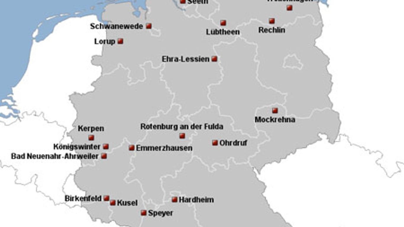 Diese Bundeswehrstandorte sollen geschlossen werden (Karte: Stepmap)
