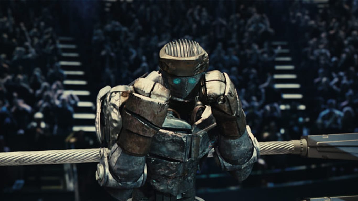 Roboter Atom tritt in "Real Steel" in Rockys Spuren.