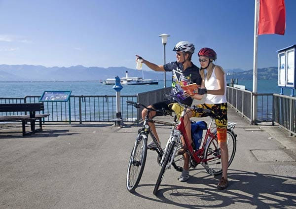 Mit dem Fahrrad um den Bodenee.