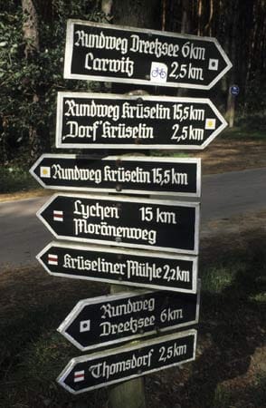 Viele Wege führen durch Deutschlands flächenmäßig größte Gegend, die Uckermark.