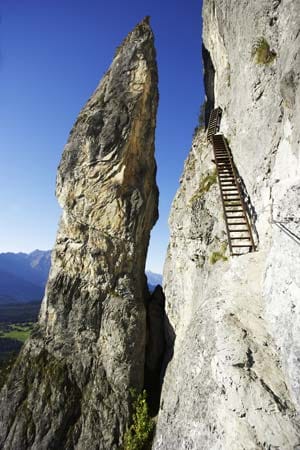 Faszinierende Aussichten auf dem Klettersteig Pinut.