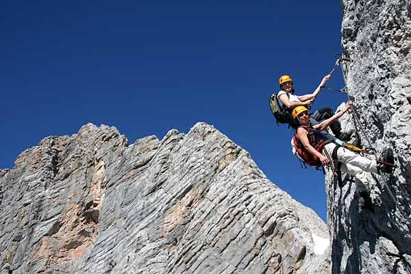 Der Klettersteig Johann ist eine echte Herausforderung, auch für Könner.