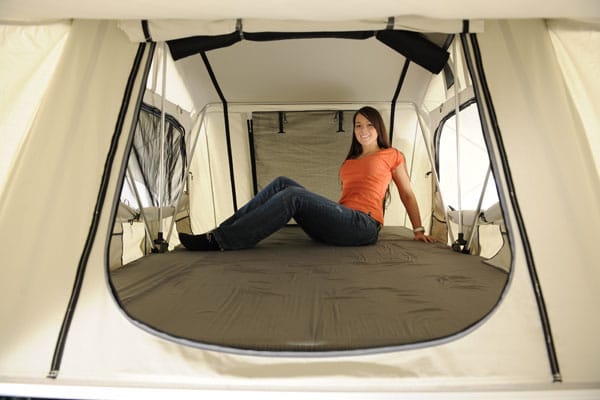 Demnächst wird das Zelt auf der Caravan-Messe CMT gezeigt.