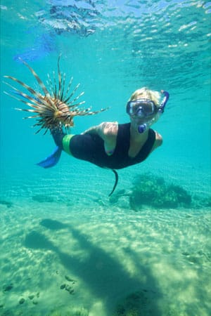 Tauchen und Schnorcheln in Südafrikas Süßwassersee. Tauchen und Schnorcheln in Südafrikas Süßwassersee.