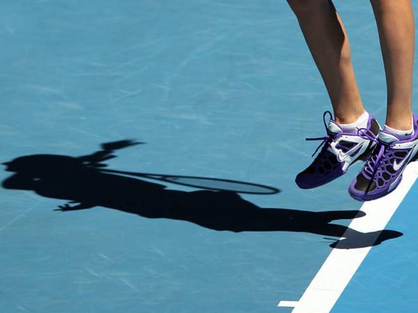 Die Tschechin Petra Kvitova zeigt in der vierten Runde der Australian Open beeindruckende Schattenspiele.