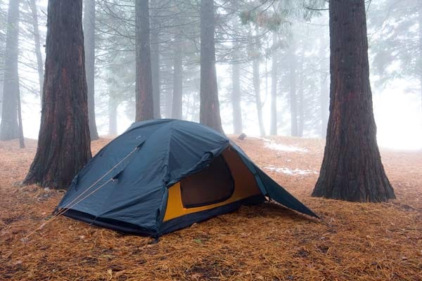 Das wichtigste Campingutensil: das Zelt.