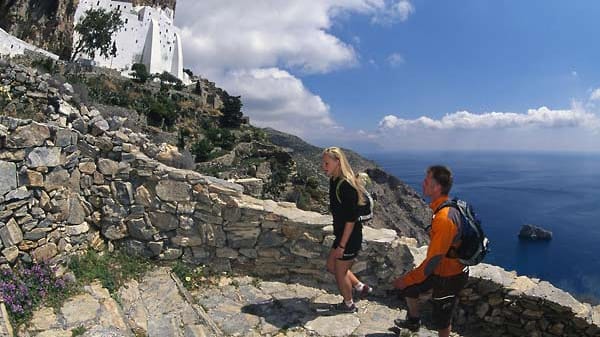 Wandern zum Filmschauplatz von "Im Rausch der Tiefe": Amorgos.