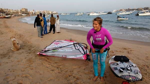 Atlantik-Überquerung auf dem Surfbrett: Sarah Hebert.