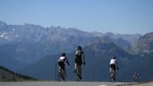 Radfahren durch Alpen-Bergpässe: der Col d’Izoard
