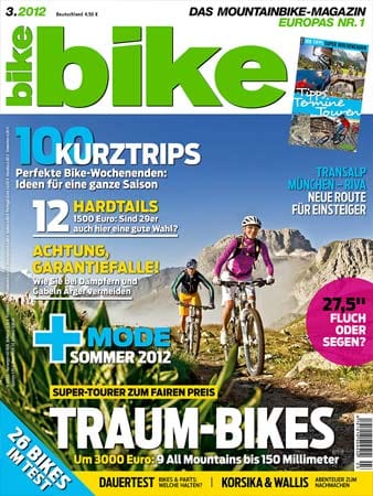 BIKE Magazin Cover Ausgabe 3/2012.