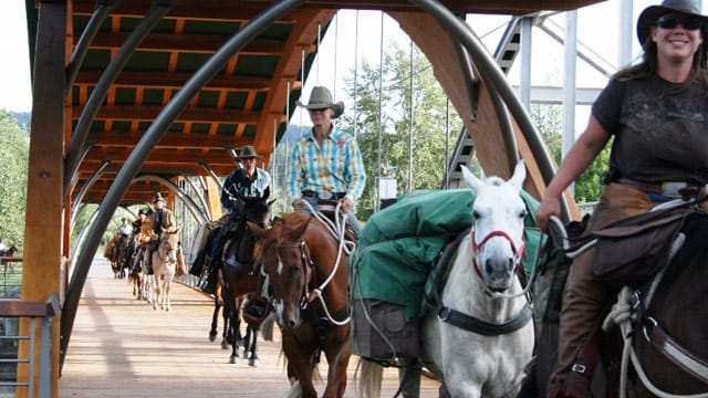 Reiten auf dem Trans Canada Trail.