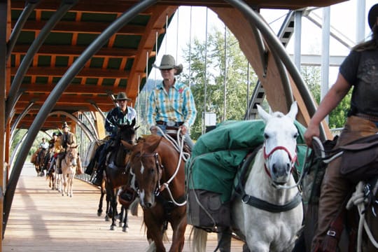 Reiten auf dem Trans Canada Trail.