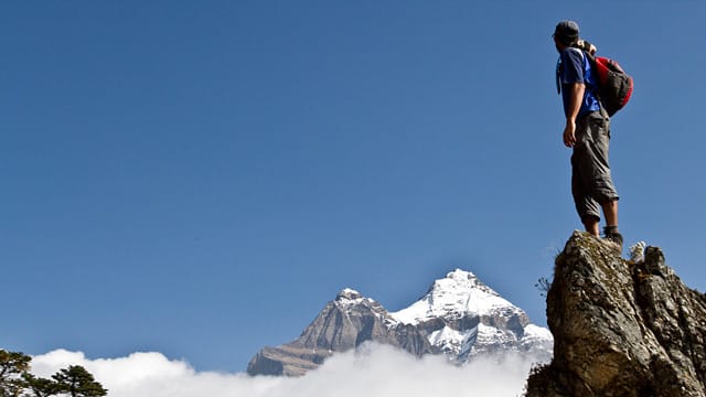 Wandern durch den Himalaya.